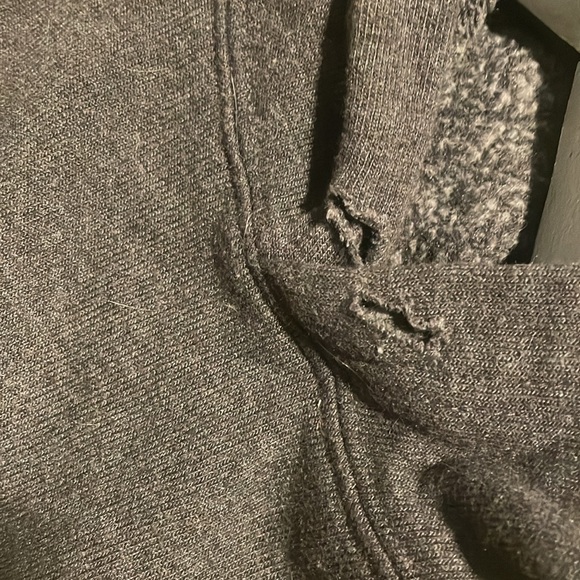 Grey cropped hoodie - Picture 3 of 3